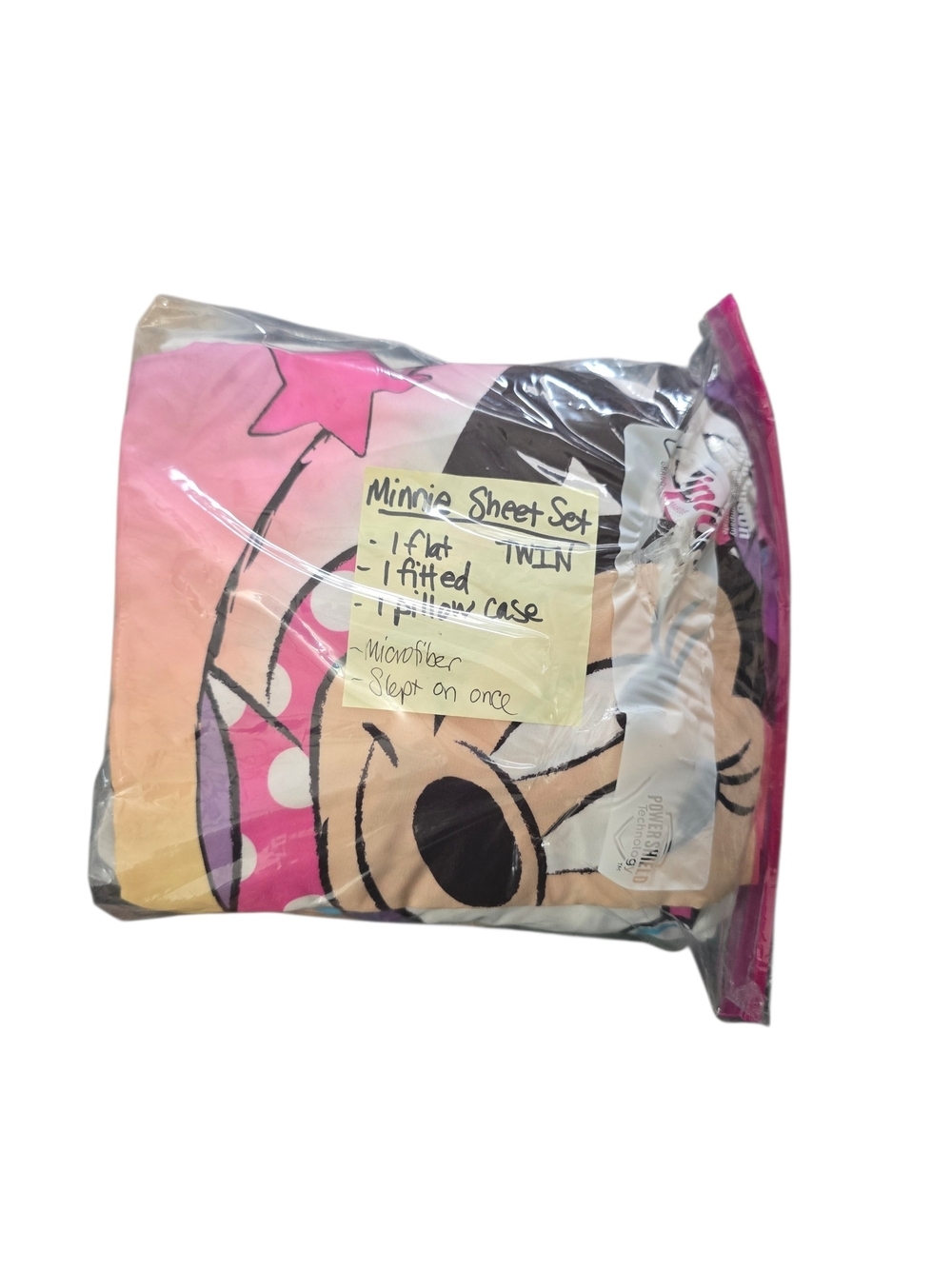 Disney Minnie Mouse Twin Sheet Set Used Once